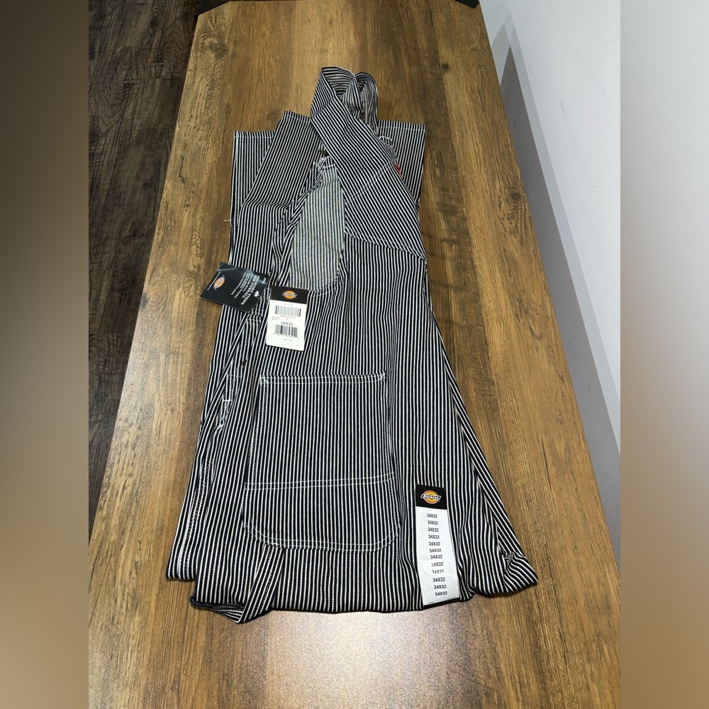 Men's Gray Striped Overalls - Picture 9 of 9